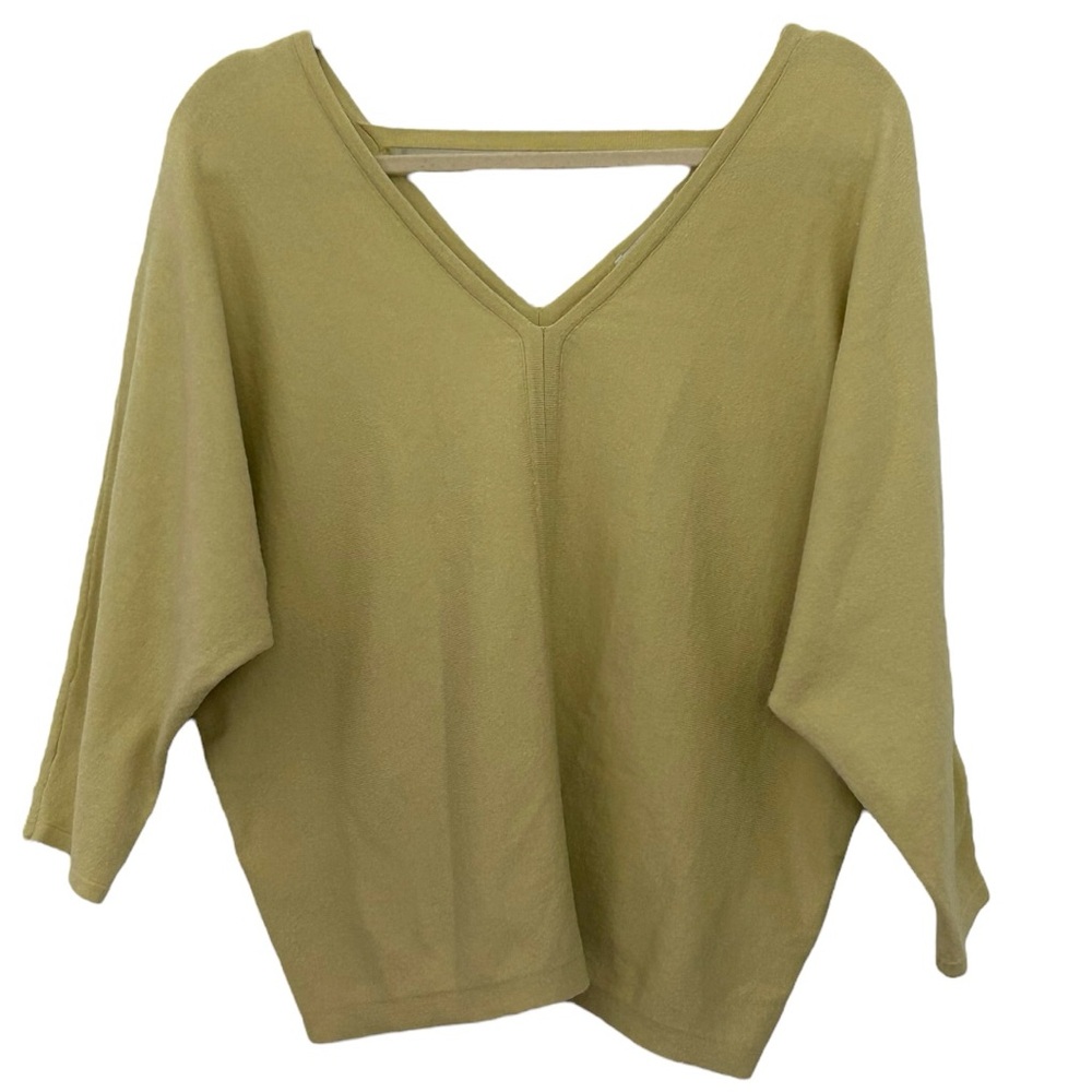 Magaschoni Women’s V-Neck Dolman Sleeve Sweater Sz M